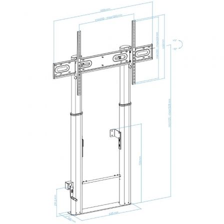 Tooq Lottus Soporte de Suelo/Pared Fijo FS2290HM-B para 55-100 pulgadas